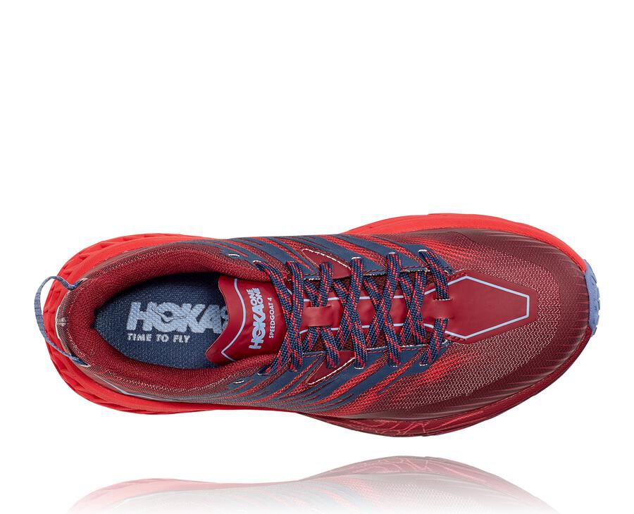 Hoka One One Speedgoat 4 Trailskor Dam - Röda - OXVFY-4058